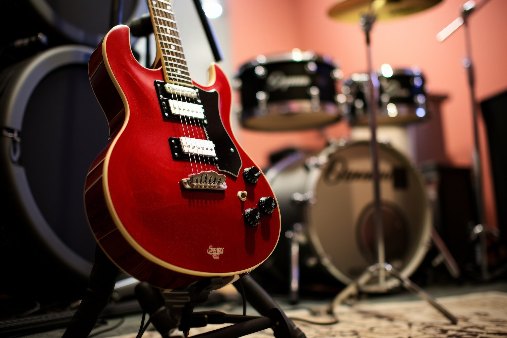 photorealistic electric guitar still life 23 2151376355